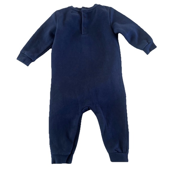 Polo Ralph Lauren Baby Bear Fleece Blue Coverall 9 Months - Picture 4 of 4